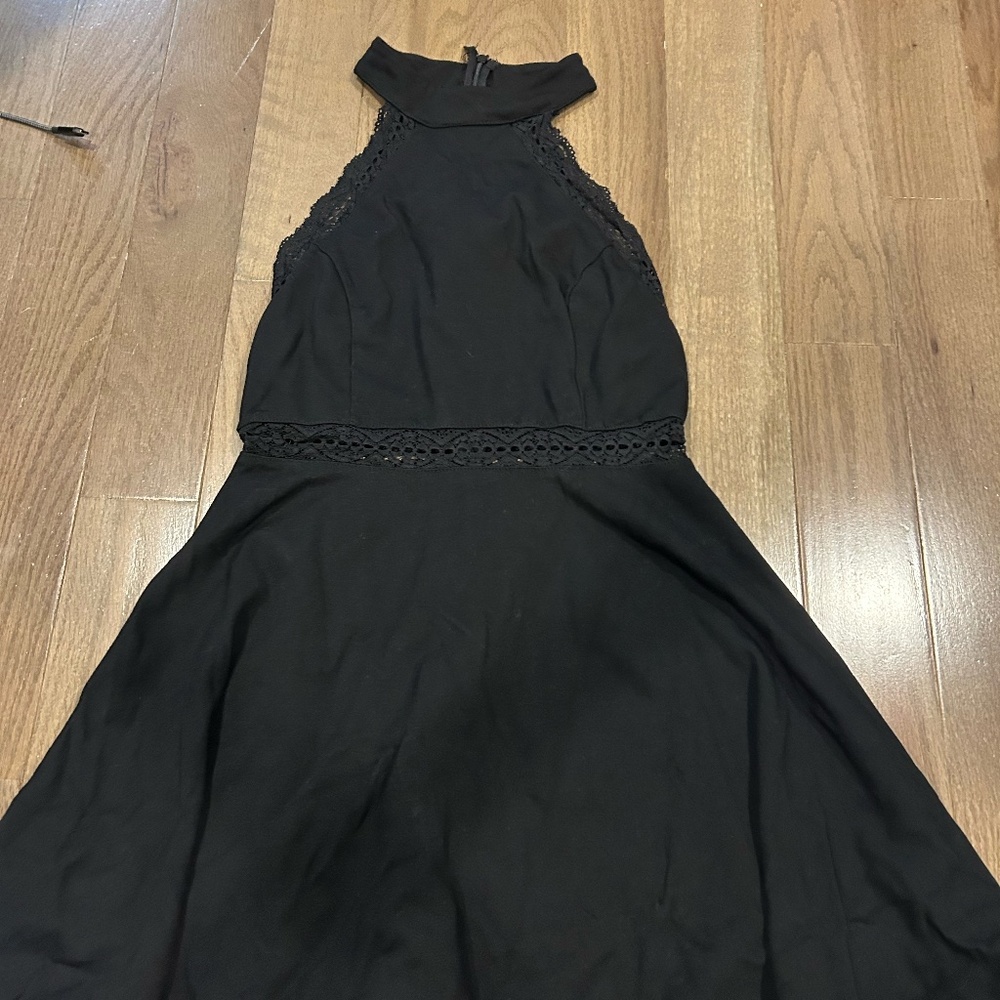 black crochet dress size S